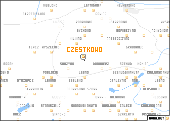 map of Częstkowo