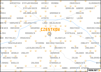 map of Częstków