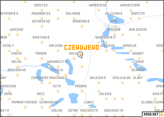 map of Czewujewo