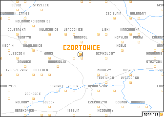 map of Czortowice