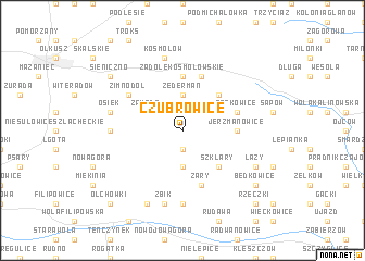 map of Czubrowice