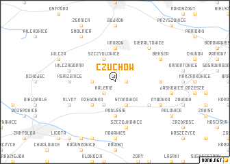 map of Czuchów