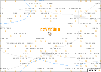 map of Czyżówka