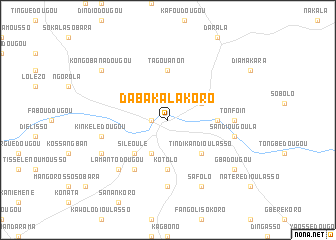 map of Dabakalakoro