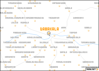 map of Dabakala