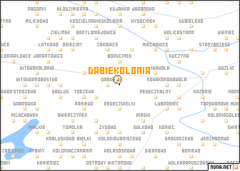 map of Dąbie Kolonia