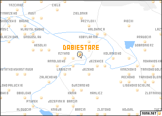 map of Dąbie Stare