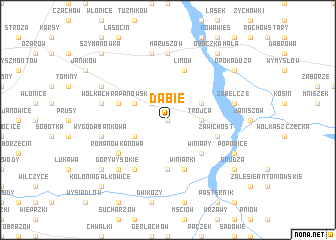 map of Dąbie