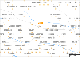 map of Dąbie