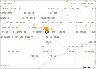 map of Dąbie