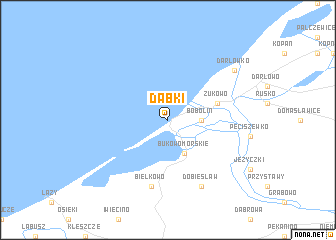 map of Dąbki