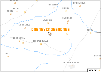 map of Dabney Crossroads