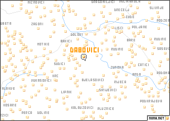 map of Dabovići