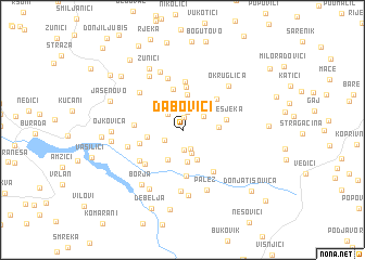 map of Dabovići