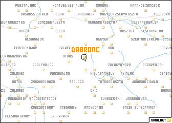 map of Dabronc