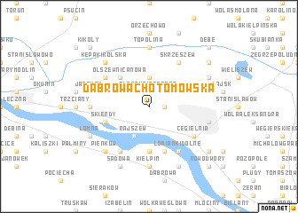 map of Dąbrowa Chotomowska