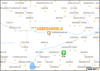 map of Dąbrowa Mała