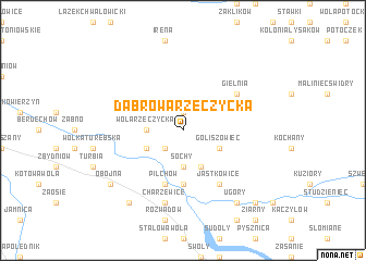 map of Dąbrowa Rzeczycka