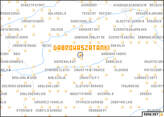 map of Dąbrowa Szatanki