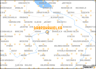 map of Dąbrowa Wielka