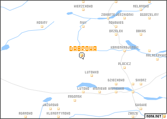 map of Dąbrowa