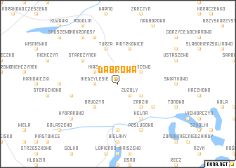 map of Dąbrowa