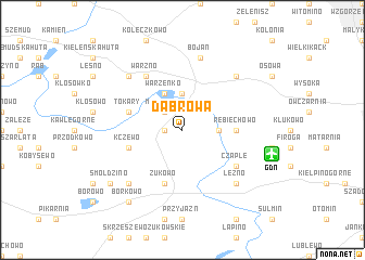 map of Dąbrowa