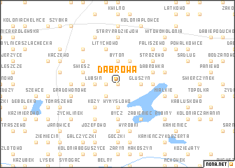 map of Dąbrowa