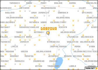 map of Dąbrowa
