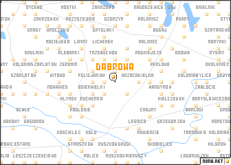 map of Dąbrowa