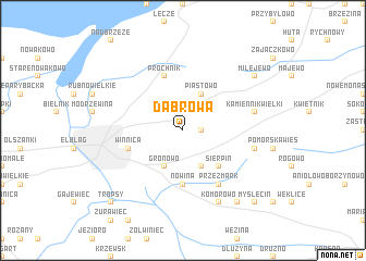 map of Dąbrowa