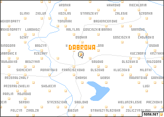 map of Dąbrowa