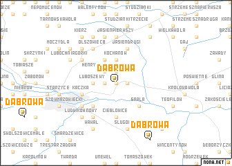 map of Dąbrowa