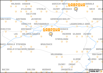 map of Dąbrowa