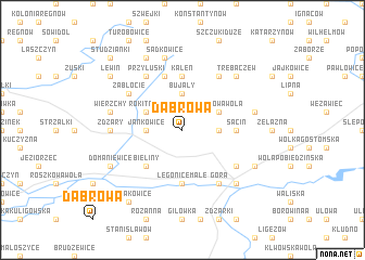 map of Dąbrowa