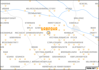 map of Dąbrowa