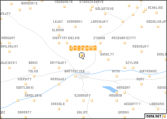 map of Dąbrowa