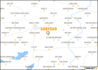 map of Dąbrowa