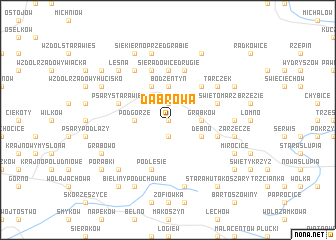 map of Dąbrowa