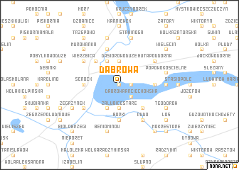 map of Dąbrowa