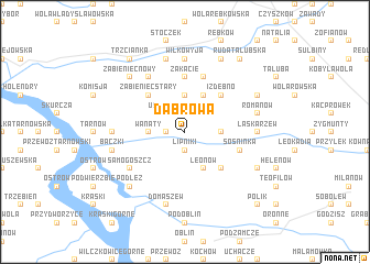 map of Dąbrowa