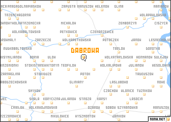 map of Dąbrowa