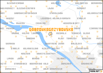 map of Dąbrówka Grzybowska