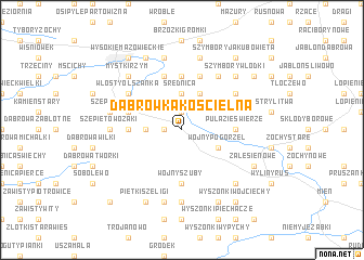 map of Dąbrówka Kościelna