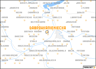 map of Dąbrówka Niemiecka