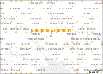 map of Dąbrówka Strumiany
