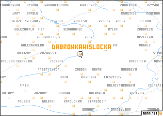 map of Dąbrówka Wisłocka