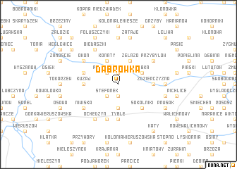 map of Dąbrówka