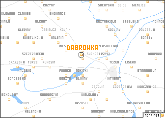 map of Dąbrówka