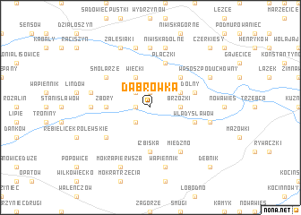 map of Dąbrówka